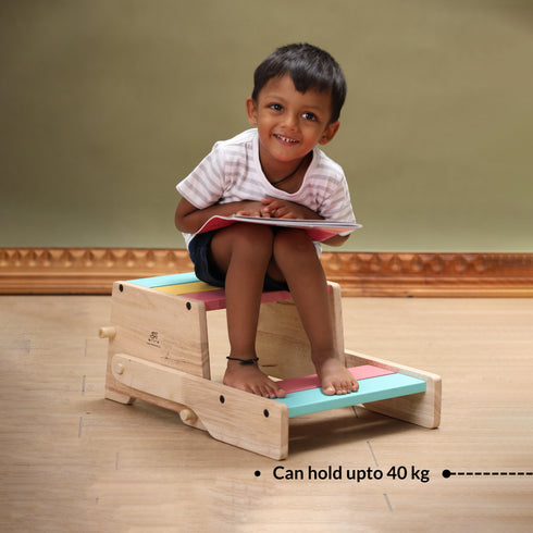 Ariro Toys Wooden Convertible Step Stool and Chair