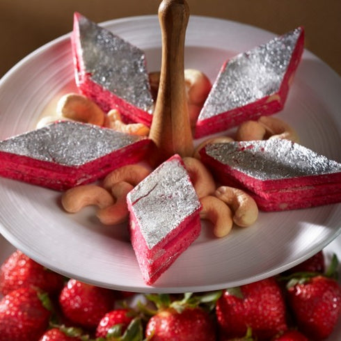 Mithos Strawberry Kaju Katli