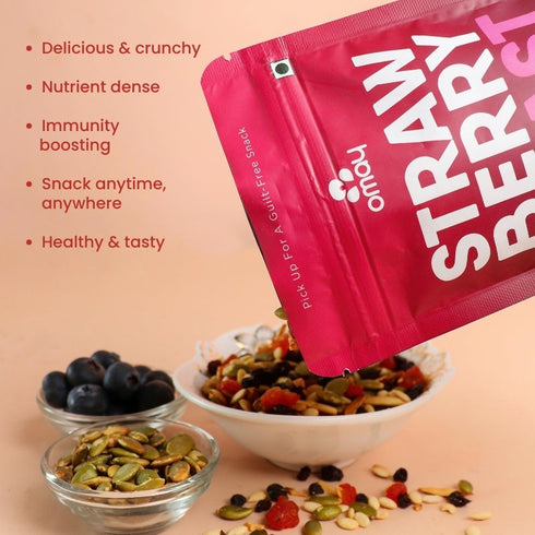 Omay Foods Strawberry Blast, 80g (4pcs)