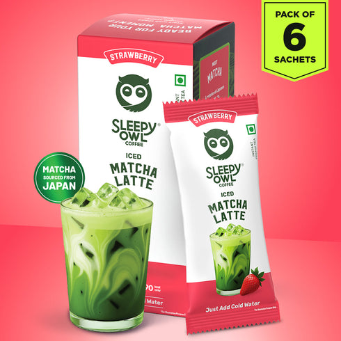 Sleepy Owl Coffee Strawberry Iced Matcha Premix