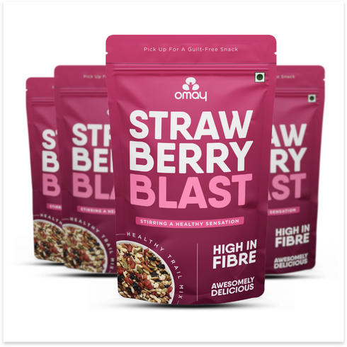 Omay Foods Strawberry Blast, 80g (4pcs)