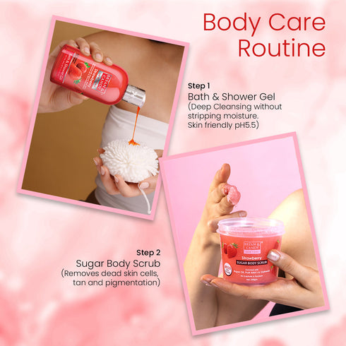 Bryan & Candy Strawberry Bath Tub Essentials