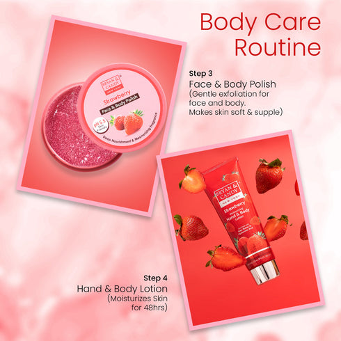 Bryan & Candy Strawberry Bath Tub Essentials