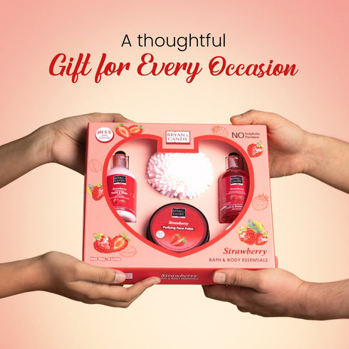 Bryan & Candy Strawberry Body Care Heart Collection