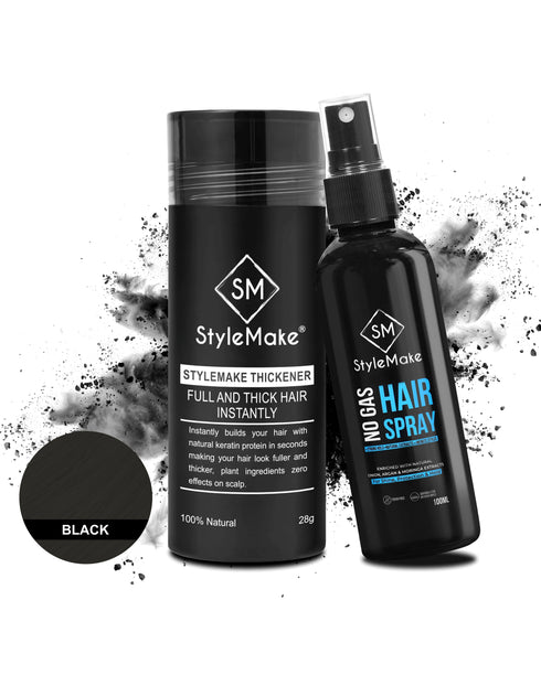Style Make StyleMake Thickener Concealer for Men & Women Instant Hair Thickening Solution Black