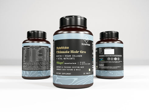 Style Make StyleMake Ultimate Hair Gro Vitamin for Men Biotin Vegan Collagen from UK Reduce Hair Loss and Promote Regrowth 30 Tablets