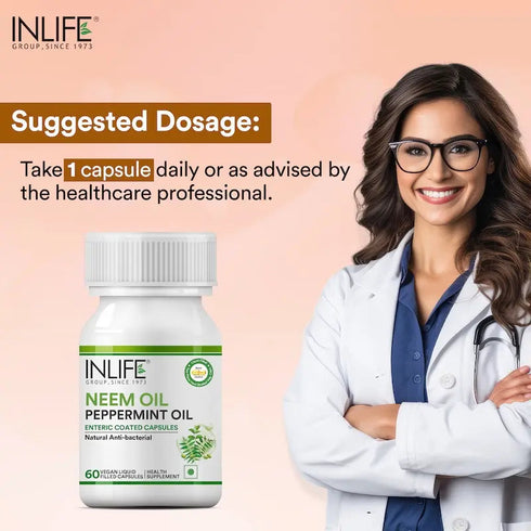Inlife Neem Oil Peppermint Oil Capsules