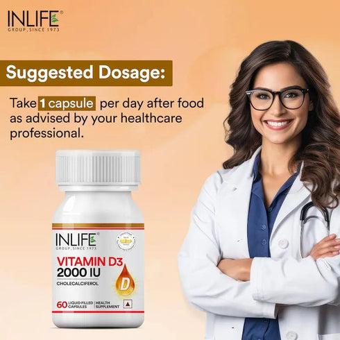 Inlife Vitamin D3 2000 IU Capsules