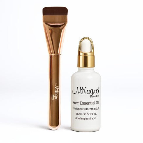Milagro Beauty Glass skin foundation brush+Pure essential Oil 15ML