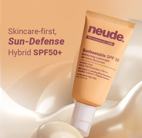 Neude Sunbeatable Spf 50+ Lightweight Gel Crème Sunscreen