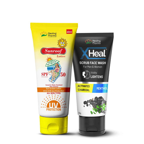 Healing Pharma XHeal Scrub & sun proof Sunscreen combo
