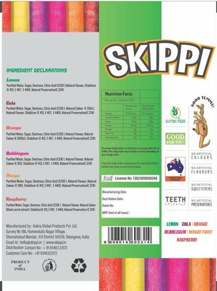 Skippi Ice Pops All Flavor Saver Bag of Skippi Natural Ice pops