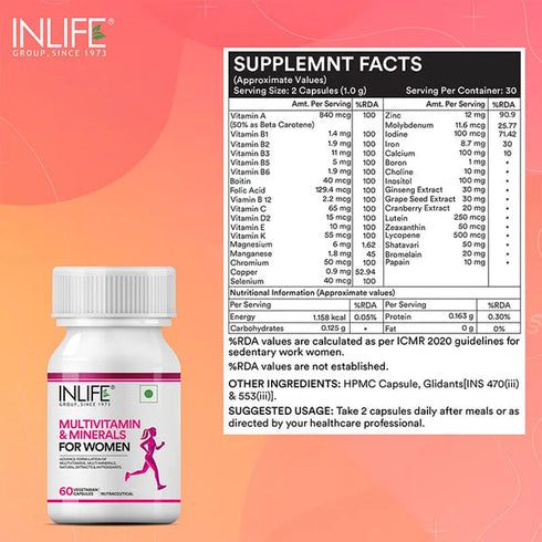 Inlife Multivitamin And Minerals Capsules For Women