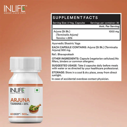 Inlife Arjuna Extract 500mg Capsule