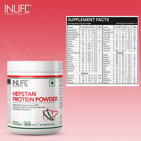 Inlife Liver Care Hespan Protein Powder Vanilla Flavour