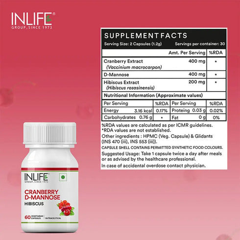 Inlife Cranberry D-Mannose Capsules