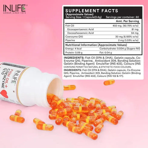 Inlife Fish Oil With Coenzyme Q10 Capsules