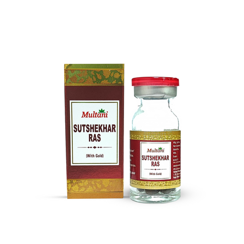 Multani Pharmaceuticals Limited Multani Sutshekhar Ras with Gold used for hyperacidity acid reflux and other related conditions