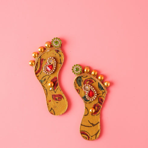 Samskara Home Suvarna Yellow Lakshmi Feet
