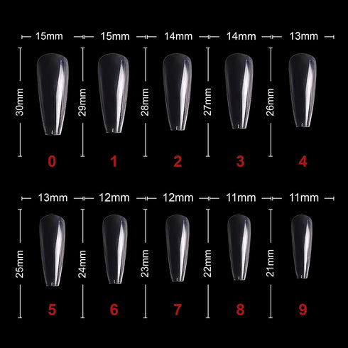 Shills Professional PKT 500pcs T-Shape Nail Tips Clear