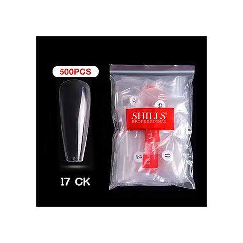 Shills Professional PKT 500pcs T-Shape Nail Tips Clear