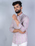 Miravan Mens Regular Fit Multi Stripe Cotton Button Down Full Sleeve Slim Fit Shirt