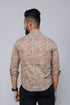 Miravan Mens Beige Comfort Floral Printed Casual Shirt