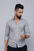 Miravan Mens Blue Pure Cotton Handblock Floral Print Shirt