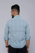 Miravan Mens White and Blue Premium Cotton Floral Print Casual Shirt