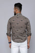 Miravan Mens Grey Floral Print Casual Shirt