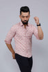 Miravan Mens Pink Pure Cotton Floral Print Slim Fit Casual Shirt