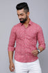 Miravan Mens Cotton Pink Floral Printed Shirt
