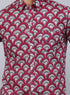 Miravan Mens Cotton Maroon Floral Printed Slim Fit Shirt