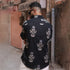 Miravan Mens Black Floral Printed Half Sleeve Slim Fit Shirt