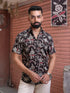 Miravan Mens Multi Colour Floral Printed Half Sleeve Slim Fit Shirt
