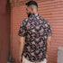 Miravan Mens Multi Colour Floral Printed Half Sleeve Slim Fit Shirt