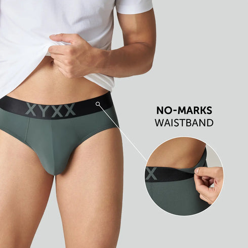 XYXX Alpha Tactel Briefs - Olive Green