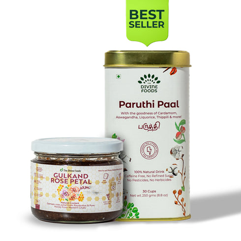 The Divine Foods Super Seller Combo - Paruthi Paal + Gulkand Honey