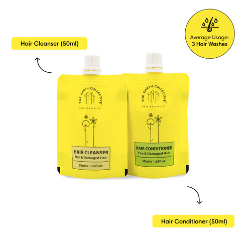 The Earth Collective Combo Dry & Damaged Hair Travel