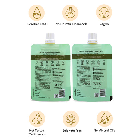 The Earth Collective Combo Weak & Thinning Hair Travel Pack