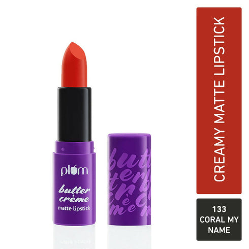 Plum Butter Crème Matte Lipstick Coral My Name 133 | Coral