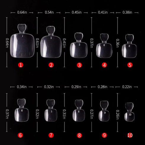 Shills Professional PKT 500pcs Toenails Tips Clear