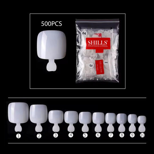 Shills Professional PKT 500pcs Toenails Tips Natural