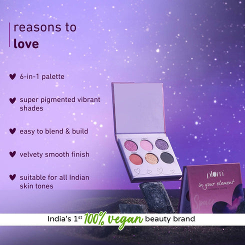 Plum In Your Element Eyeshadow Palette Easy to Blend 6in1 Palette 05 Space