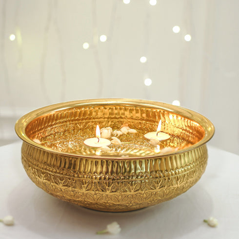 Royal Garden Brass Urli