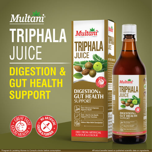 Multani Pharmaceuticals Limited Multani Naturals Triphala Juice 1 Litre Ayurvedic Herbal Detox Juice for Digestion Immunity & Gut Health