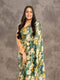 Mohey Teal Green Tissue Multicolour Floral Printed Saree