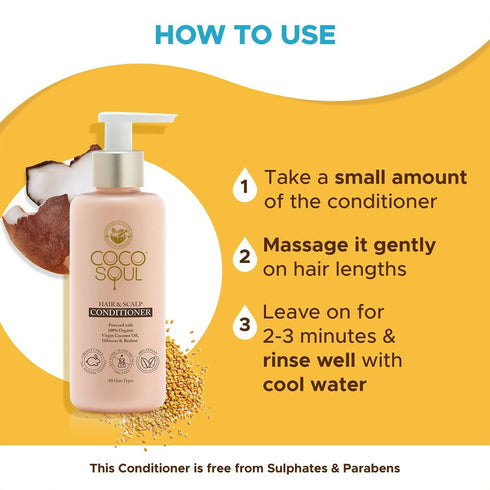Coco Soul Hair & Scalp Conditioner with Coconut | Hibiscus & Brahmi