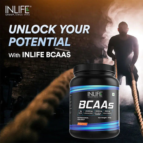 Inlife BCAAs Powder Orange Flavour