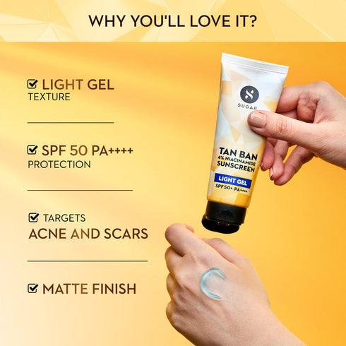 Sugar Tan Ban 4% Niacinamide Sunscreen Light Gel